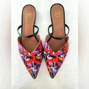 Malone Souliers Floral Mule Flats